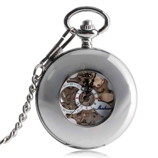 Legendario Reloj de Bolsillo Mecánico de Plata