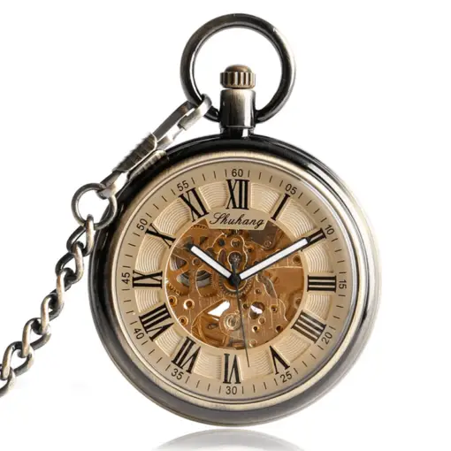 Reloj de Bolsillo Mecánico Antiguo Dorado