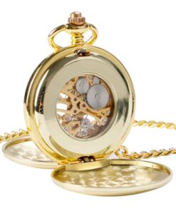 Reloj de Bolsillo Mecánico Clásico Dorado