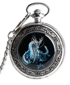 Reloj de Bolsillo Mecánico Dragón Oriental