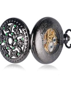 Reloj de Bolsillo Mecánico Flor Majestuosa