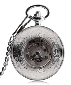 Reloj de Bolsillo Mecánico Plata Real