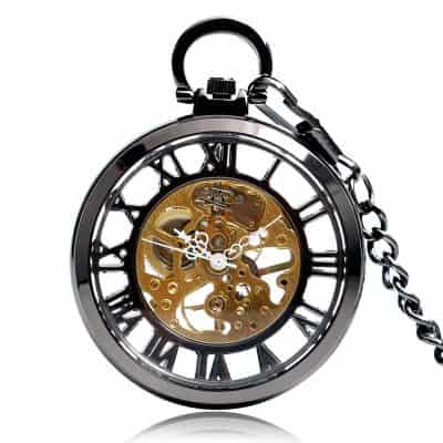 Reloj de Bolsillo Mecánico Skeleton Hueco