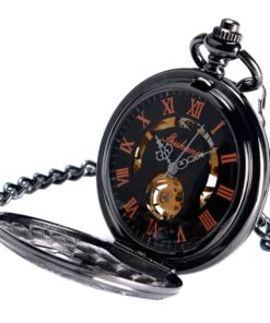 Reloj de Bolsillo Mecánico Trébol Negro