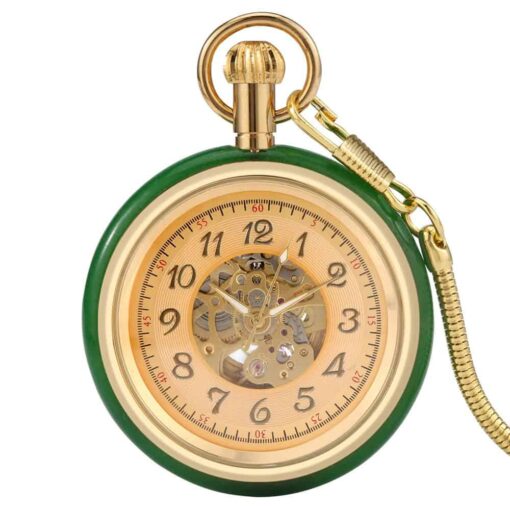 Reloj de Bolsillo Mecánico de Jade