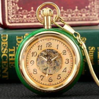 Reloj de Bolsillo Mecánico de Jade