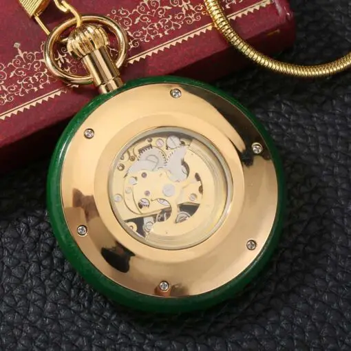 Reloj de Bolsillo Mecánico de Jade
