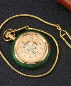 Reloj de Bolsillo Mecánico de Jade