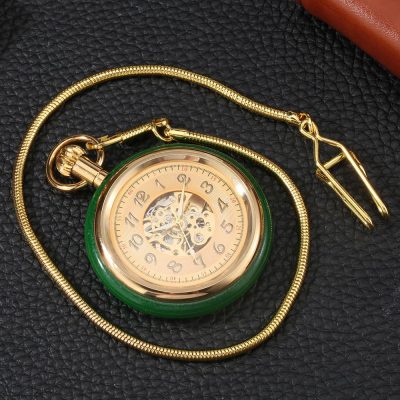 Reloj de Bolsillo Mecánico de Jade