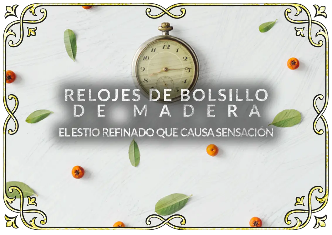 reloj de bolsillo de madera