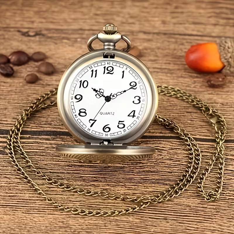 Esfera blanca del reloj abierto con números arábigos y agujas negras
