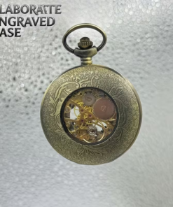 Reverso ornamental con una ventana que muestra el mecanismo