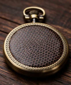 Reverso oscuro texturizado con borde ornamental en tono dorado
