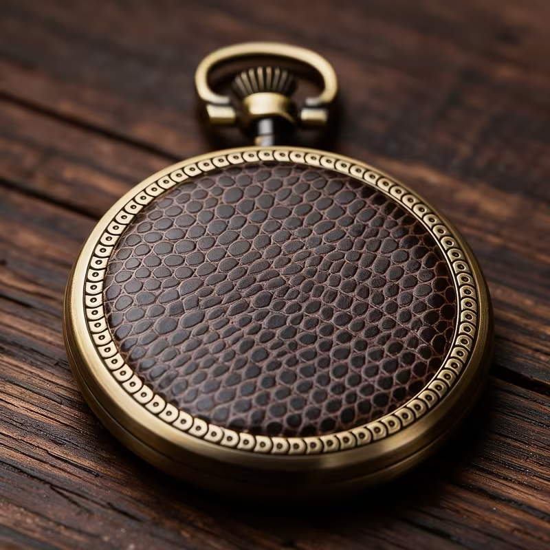 Reverso oscuro texturizado con borde ornamental en tono dorado