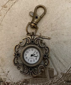 Reloj floral con cierre superior de tipo mosquetón