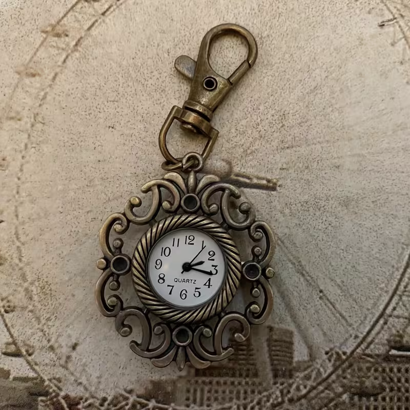 Reloj floral con cierre superior de tipo mosquetón